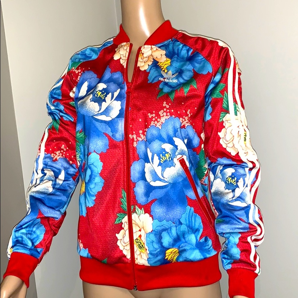 Adidas floral jacket
